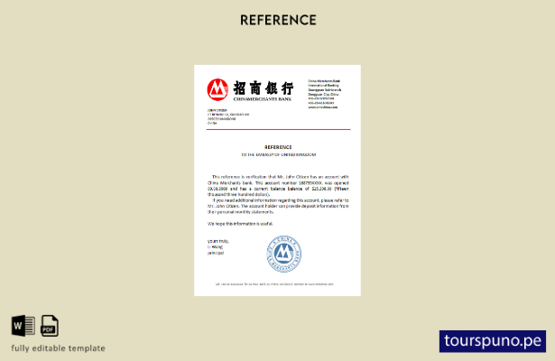 lista para imprimir plantilla de referencia de China China Merchants